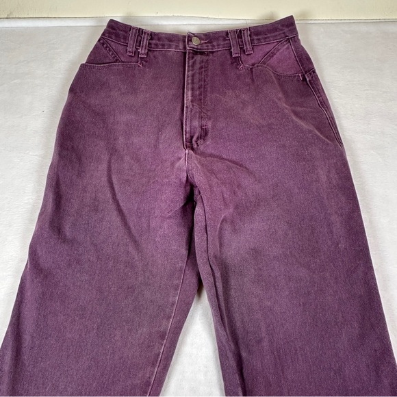 Wrangler Silverlake 90s western Pink purple Denim jean high rise‎ bareback mom - Picture 7 of 13
